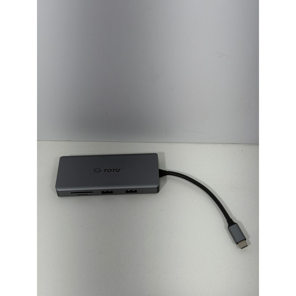 TOTU USB Type-C Hub Pro 11-in-1 Docking Station HDMI VGA Ethernet TT-HB002D Gray